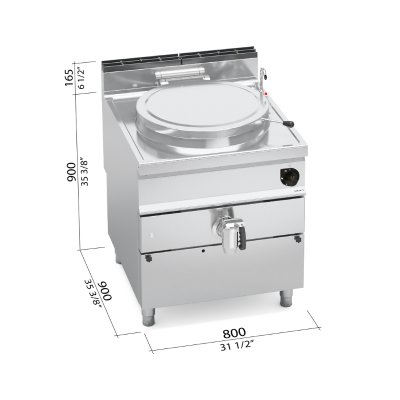 Marmita a gas directa 100L maxima 900 Bertos