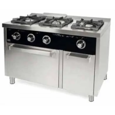 Cocina industrial 3 fuegos serie 600 horno C3F600H HR Fainca Cocina industrial 3 fuegos serie 600 horno C3F600H HR Fainca