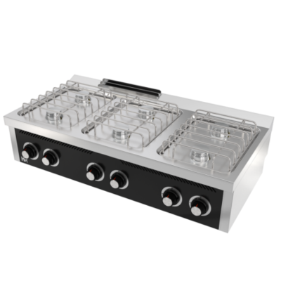 Cocina basic 6 fuegos serie 600 sobremesa CB6F600S HR Fainca Cocina basic 6 fuegos serie 600 sobremesa CB6F600S HR Fainca