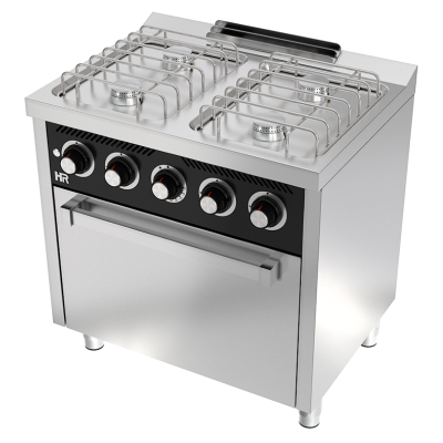 Cocina basic 4 fuegos serie 600 horno CB4F600H HR Fainca Cocina basic 4 fuegos serie 600 horno CB4F600H HR Fainca