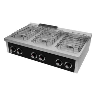 Cocina basic 6 fuegos 750 sobremesa CB6F750S HR Fainca Cocina basic 6 fuegos 750 sobremesa CB6F750S HR Fainca