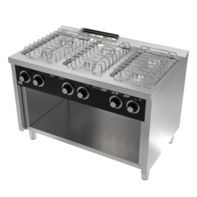 Cocina basic 6 fuegos serie 750 estante CB6F750E HR Fainca Cocina basic 6 fuegos serie 750 estante CB6F750E HR Fainca