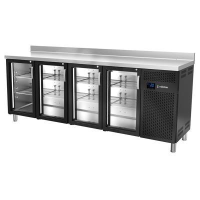Mesa fría puerta cristal MPS-250 HC NEGRO PC Edenox Mesa fría puerta cristal MPS-250 HC NEGRO PC Edenox