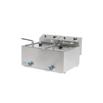 Freidora 8L+8L trifásica con grifo FD8L8LTRIFC HR Fainca