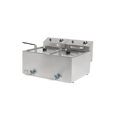 Freidora 10L+10L trifásica con grifo FD10L10LTRIFC HR Fainca