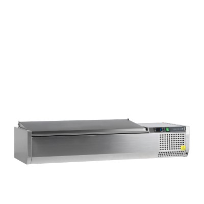 Vitrina refrigerada sobremostrador VK38-150 S/S LID Tefcold