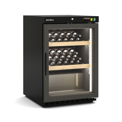 Armario expositor de vinos refrigerado Aurata DDAW-200-NI Docriluc