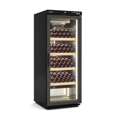 Armario expositor de vinos refrigerado Aurata DDAW-400-NI Docriluc