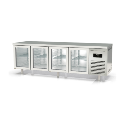 Mesa fría refrigeración Ilumia MPRV-250 puertas cristal Docriluc