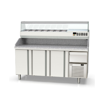 Mesa fría refrigeración pizzas Crustum MPI-80-210-R Docriluc