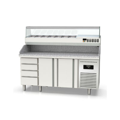 Mesa fría refrigeración pizzas Crustum MPIC-70-180 Docriluc