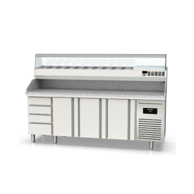 Mesa fría refrigeración pizzas Crustum MPIC-70-225 Docriluc