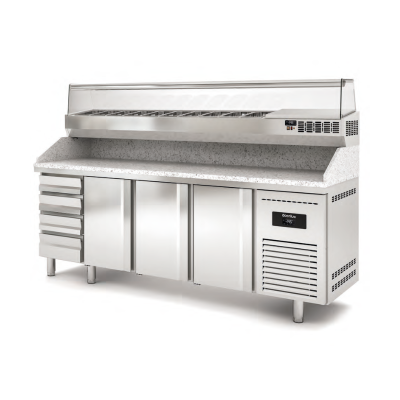 Mesa fría refrigeración pizzas Crustum MPIC-80-225 Docriluc