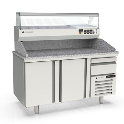 Mesa preparación gama 800 PIZZA CAJÓN NEUTRO MR80-160 Coreco