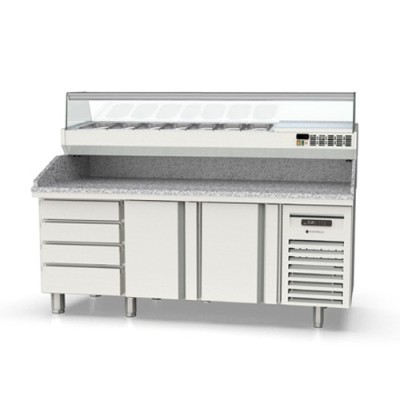 Mesa preparación gama 800 PIZZA CAJÓNES NEUTROS MFP80-200 Coreco