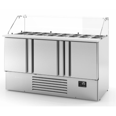 Mesa fría GN 1/1 ensaladas serie 700 ME 1003 KB Infrico