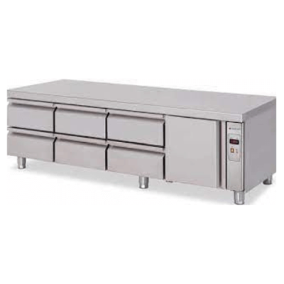 Mesa fría bajo cocina pre-instalación  MFBP-195-C Coreco