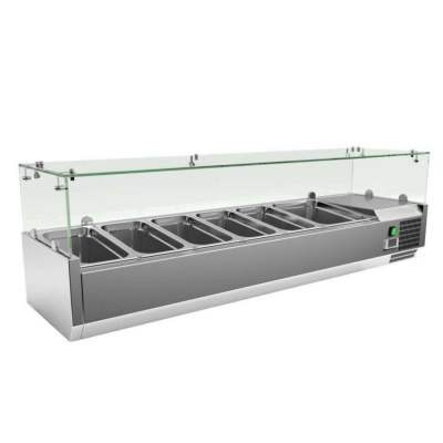 Vitrina ingredientes GN1/3+GN1/2 VRX1500380FG Climahostelería