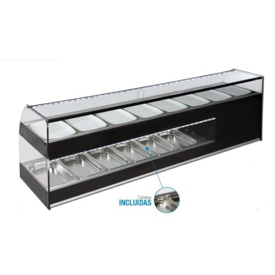 Vitrina doble refrigerada bandejas DB-Fi10 Vitrinas Gómez Vitrina doble refrigerada bandejas DB-Fi10 Vitrinas Gómez