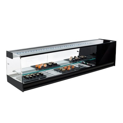 Vitrina estante sushi cuba plana cristal recto SHS-120IE Vitrinas Gómez Vitrina estante sushi cuba plana cristal recto SHS-120IE Vitrinas Gómez