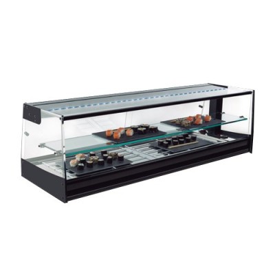 Vitrina estante sushi grupo remoto cuba plana SHS-150EGR Vitrinas Gómez Vitrina estante sushi grupo remoto cuba plana SHS-150EGR Vitrinas Gómez