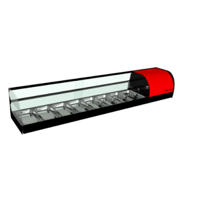 Vitrina frigorífica 2 pisos IRON 8 bandejas Movilfrit