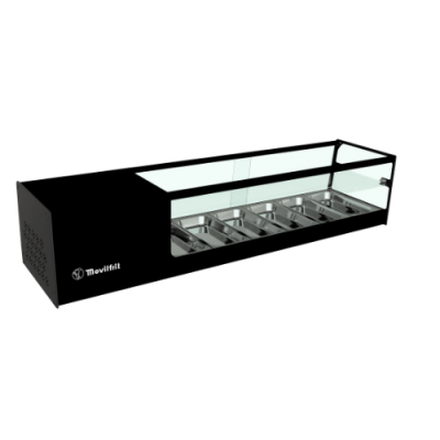 Vitrina frigorífica 2 pisos CUB 6 bandejas Movilfrit