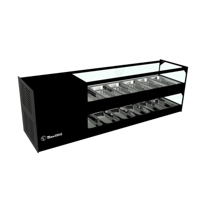 Vitrina frigorífica 2 pisos CUB COLD 6 bandejas Movilfrit Vitrina frigorífica 2 pisos CUB COLD 6 bandejas Movilfrit
