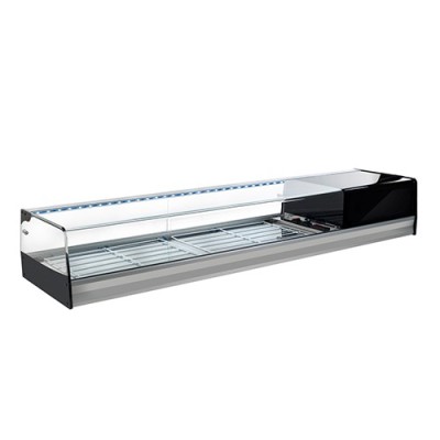 Vitrina refrigerada cuba plana cristal curvo 20R-F200 Vitrinas Gómez Vitrina refrigerada cuba plana cristal curvo 20R-F200 Vitrinas Gómez