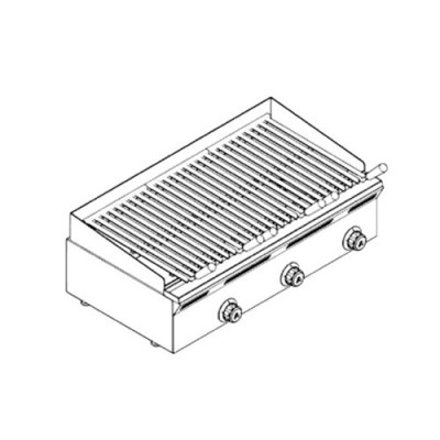 Barbacoa a gas acero inoxidable ELBI-93GN Mainho