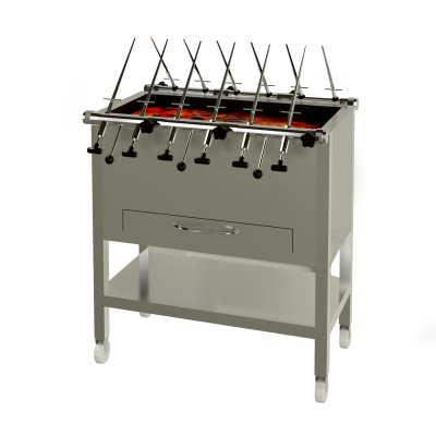 Barbacoa espetera de carbón vegetal EP-1 Autogas