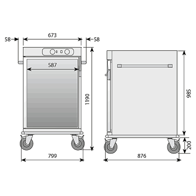Carro caliente CCB-10 Edenox