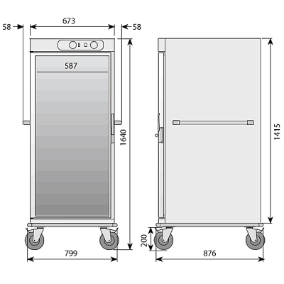 Carro caliente CCB-20 Edenox