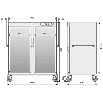 Carro caliente CCB-40 Edenox