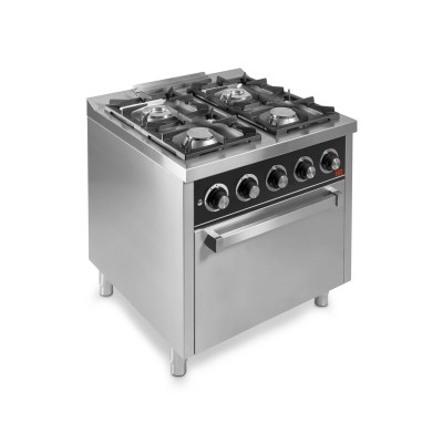 Cocina industrial 4 fuegos serie 750 horno C4F750H HR Fainca Cocina industrial 4 fuegos serie 750 horno C4F750H HR Fainca