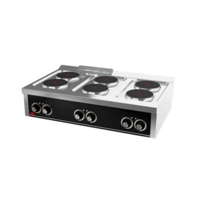 Cocina eléctrica 6 placas serie 750 sobremesa CE6P750S HR Fainca Cocina eléctrica 6 placas serie 750 sobremesa CE6P750S HR Fainca