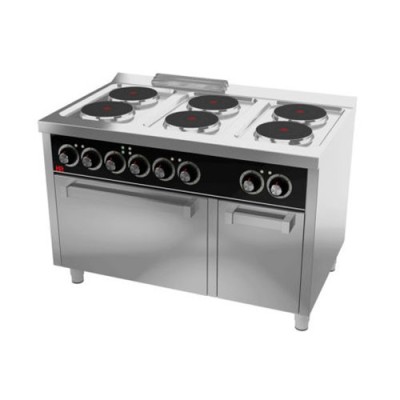 Cocina eléctrica 6 placas serie 750 horno CE6P750H HR Fainca Cocina eléctrica 6 placas serie 750 horno CE6P750H HR Fainca
