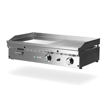 Fry-top placa semi-ranurada full-crom a gas FCR-90 Mainho