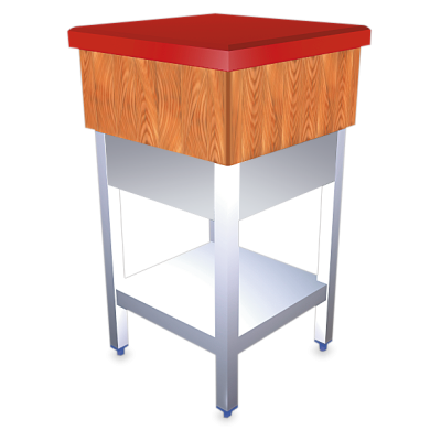 Tajo de troceo madera y fibra con faldón 45X45 Fricosmos Tajo de troceo madera y fibra con faldón 45X45 Fricosmos
