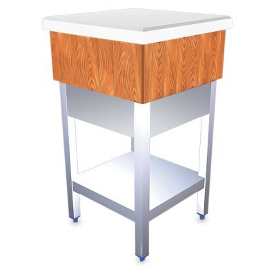 Tajo de troceo madera y fibra con faldón 45X45 Fricosmos Tajo de troceo madera y fibra con faldón 45X45 Fricosmos