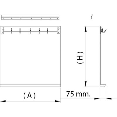 Plafón para jamones y embutidos 90x90 Mainox