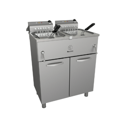 Freidora FH17+17 400 agua y aceite cabezal móvil Movilfrit