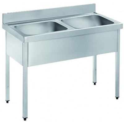 Fregadero con bastidor dos senos 1000x600mm Distform Fregadero con bastidor dos senos 1000x600mm Distform