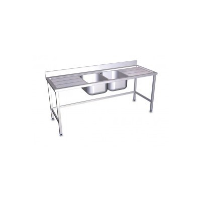Fregadero 2 senos y 2 escurridores 2000x600mm Distform Fregadero 2 senos y 2 escurridores 2000x600mm Distform
