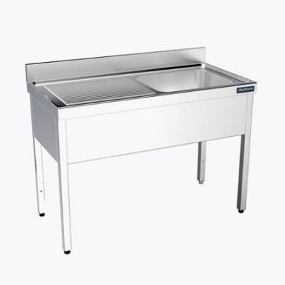 Fregadero con bastidor escurridor izq. 1200x700mm Distform Fregadero con bastidor escurridor izq. 1200x700mm Distform