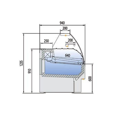 Vitrina expositora refrigerada CVEL-9-10-C Coreco Vitrina expositora refrigerada CVEL-9-10-C Coreco