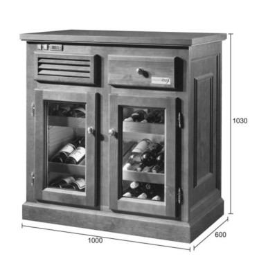 VINOTECA MESA REFRIGERADA MORILES MADERINOX