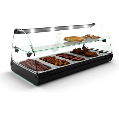 VITRINA EXPOSITORA CALENTADOR DOS PISOS BAÑO MARIA SAYL