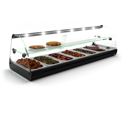 VITRINA EXPOSITORA CALENTADOR DOS PISOS BAÑO MARIA SAYL