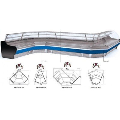 Vitrina modular con reserva serie madrid VMD 45 AA RU Infrico